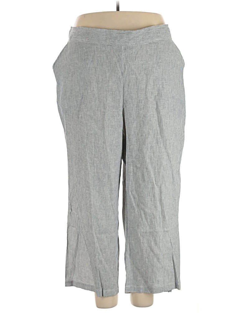 Pre-owned Max Studio Linen Pants In Gray