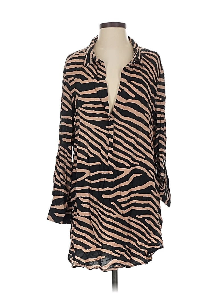 Pre-owned Skye Casual Dress In Brown