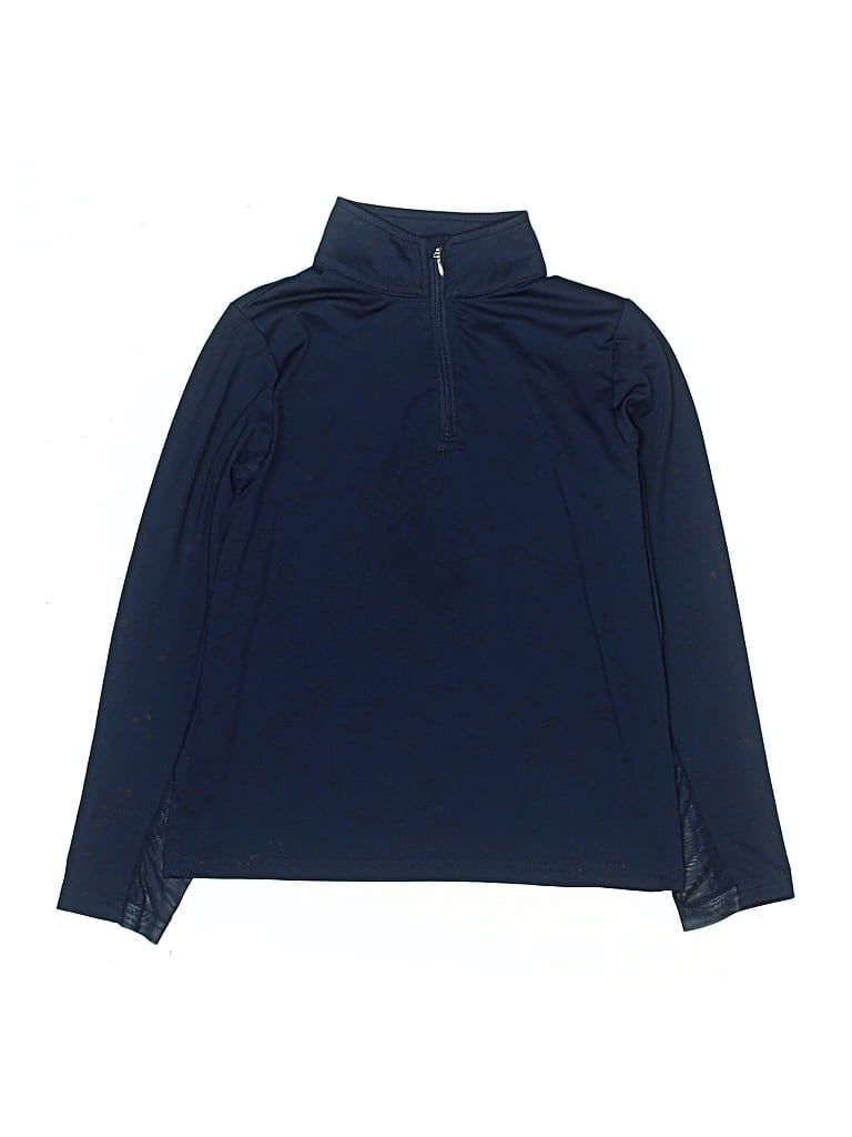 Pre-owned Assorted Brands Kids' Long Sleeve Top Blue Turtleneck Tops