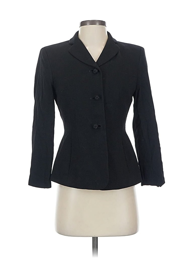 Pre-owned Ann Taylor Wool Blazer Jacket In Black