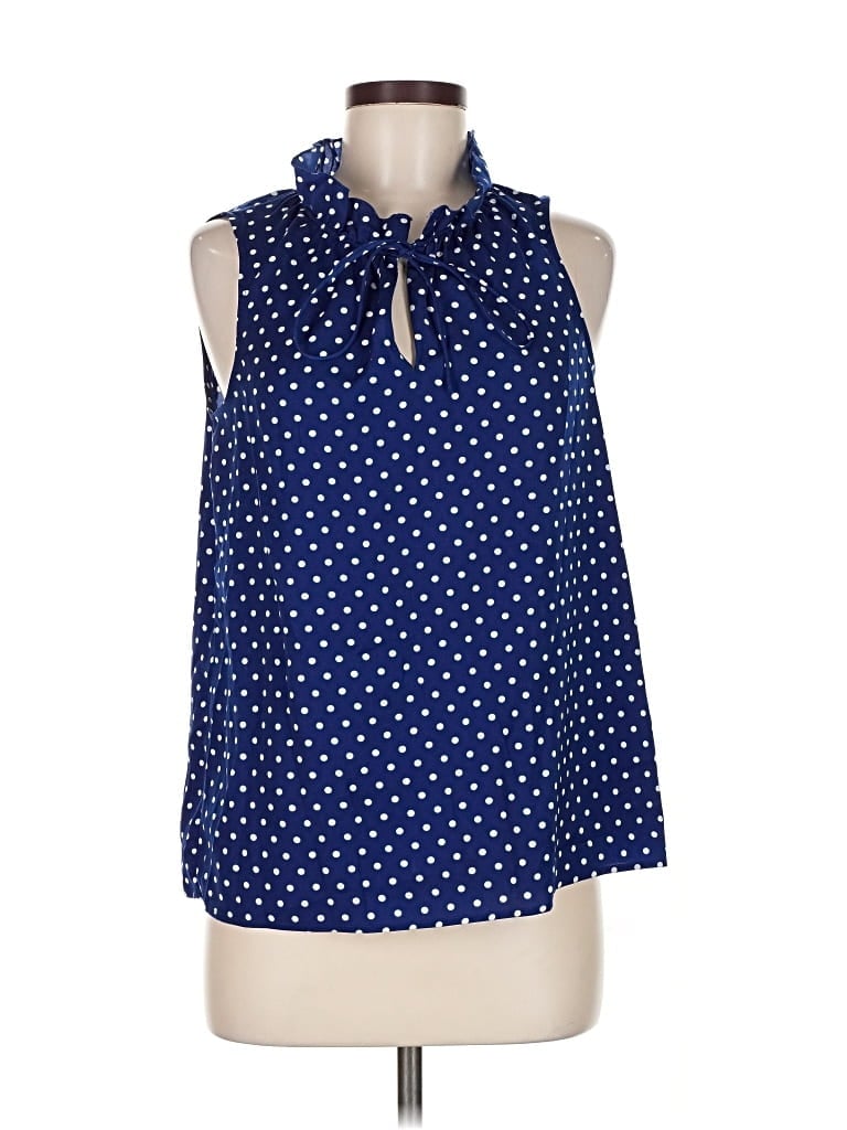 Pre-owned J.crew Factory Store Sleeveless Blouse In Blue
