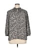 CeCe 100% Polyester Gray 3/4 Sleeve Blouse Size XL - photo 1