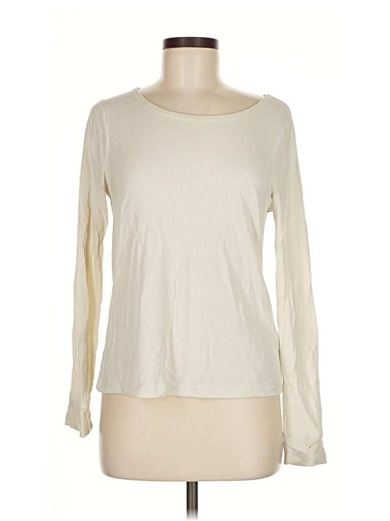 Pre-owned Gap Body Long Sleeve T-shirt In White