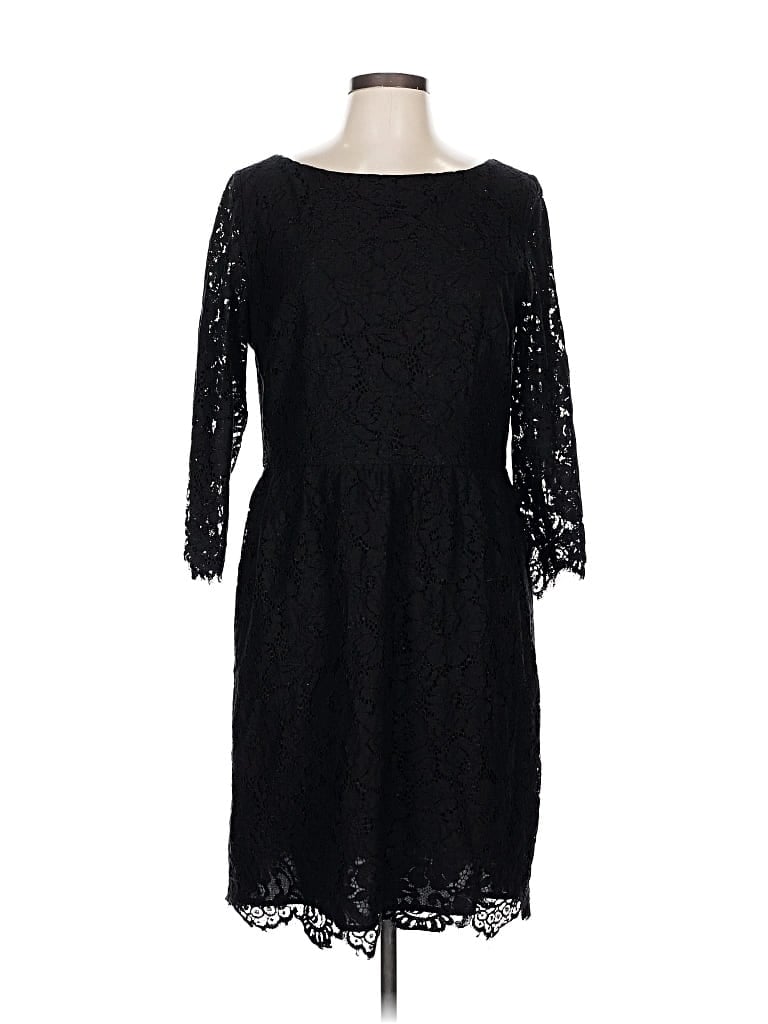 Pre-owned Ann Taylor Loft Cocktail Dress In Black