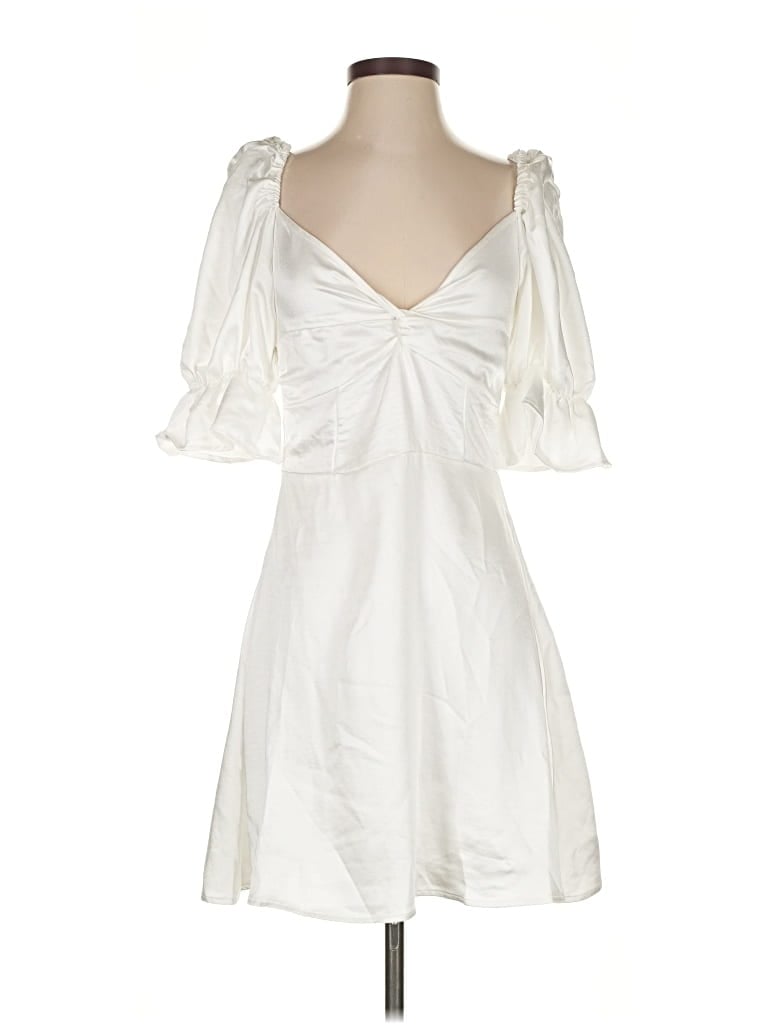 Pre-owned Assorted Brands Cocktail Dress In White