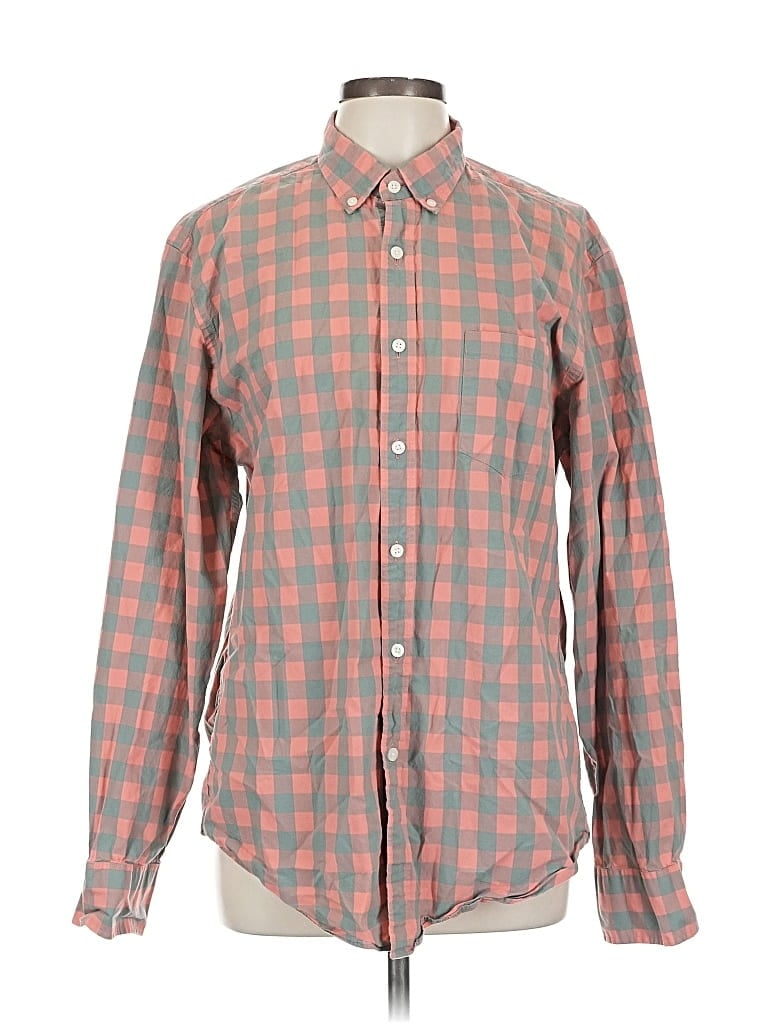 Pre-owned J.crew Factory Store Long Sleeve Button Down Shirt In Orange