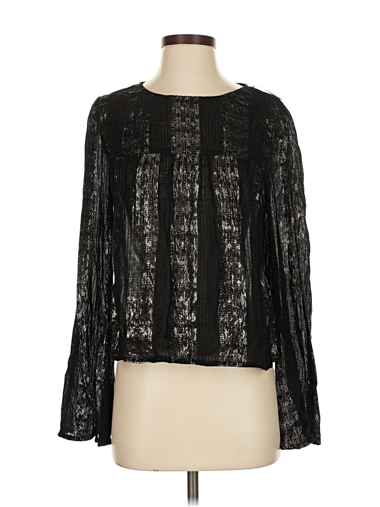EXPRESS Pre-owned Long Sleeve Blouse In Black