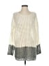 DKNYC Metallic Ivory White Pullover Sweater Size S - photo 1