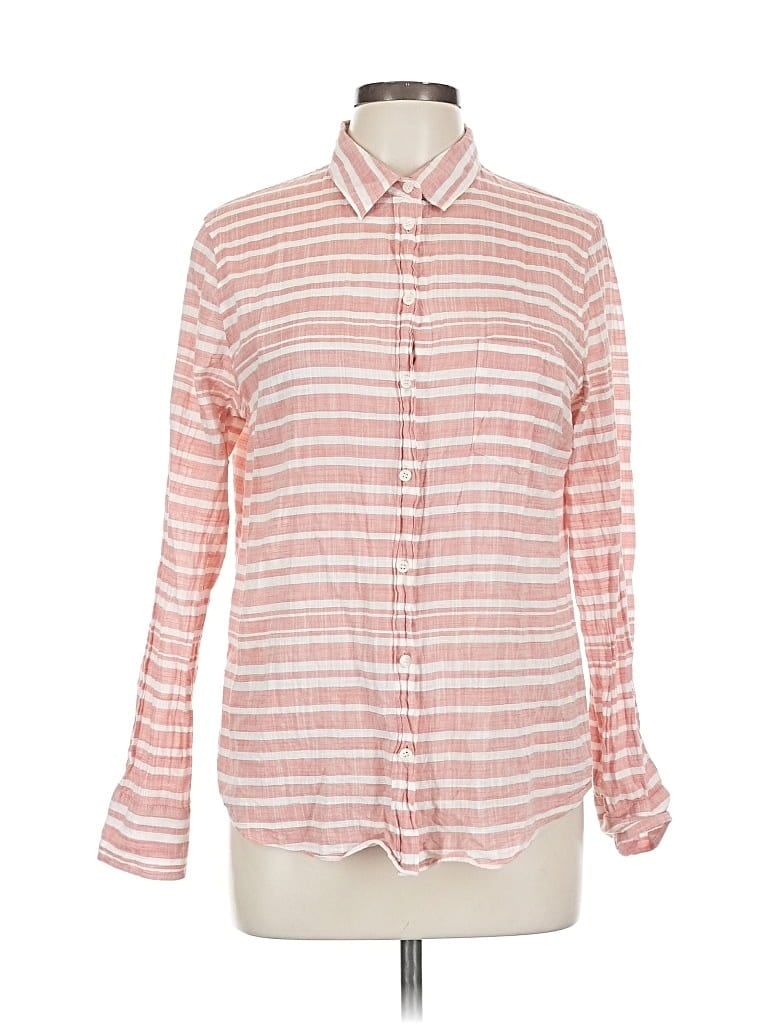 Pre-owned J.crew Factory Store Long Sleeve Button Down Shirt In Pink