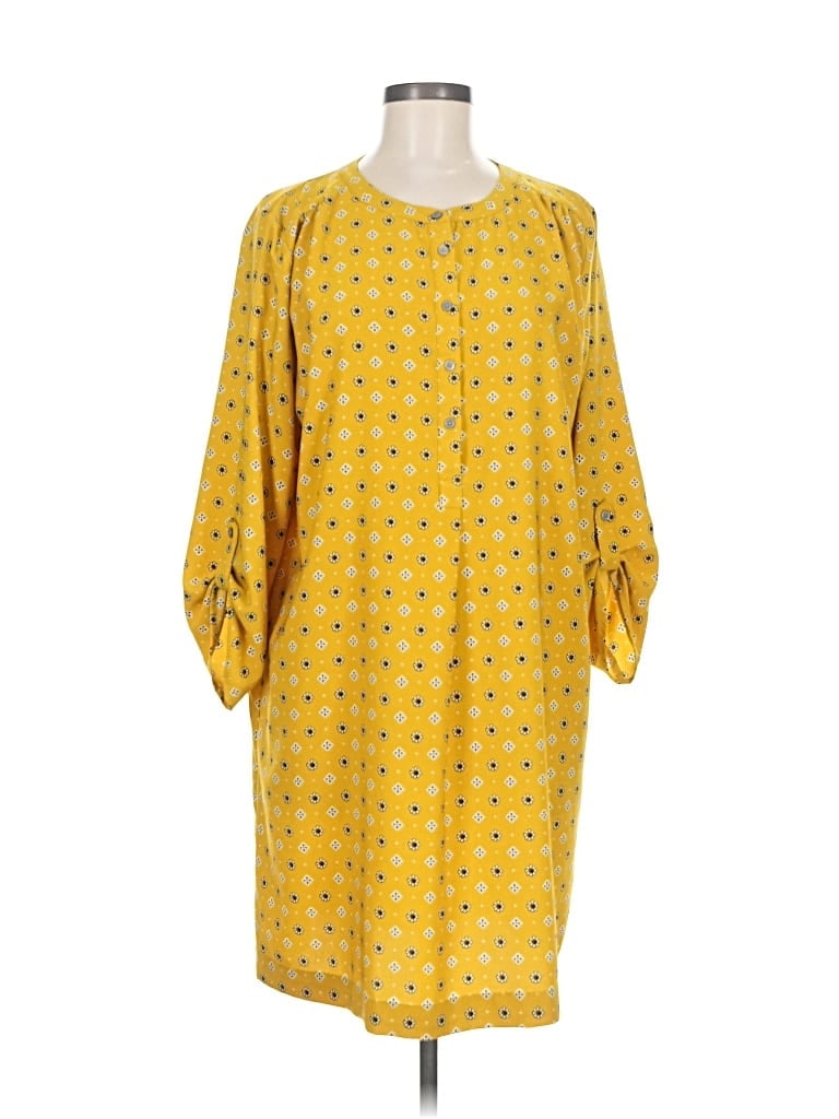 Pre-owned Ann Taylor Loft Outlet Casual Dress In Yellow