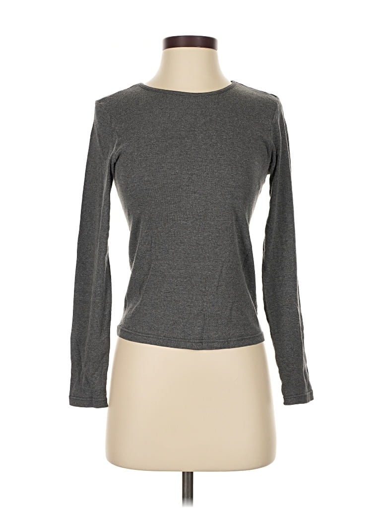 Pre-owned Calvin Klein Long Sleeve T-shirt In Gray