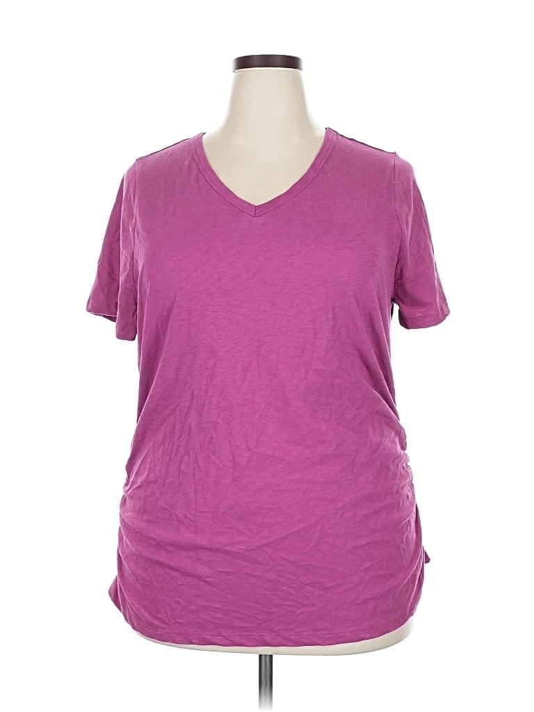 LANE BRYANT Pre-owned Short Sleeve T-shirt In Purple