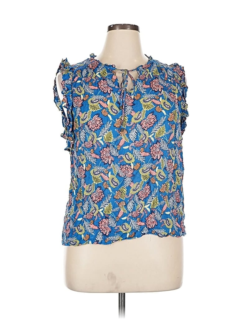 Pre-owned Knox Rose Sleeveless Blouse In Blue