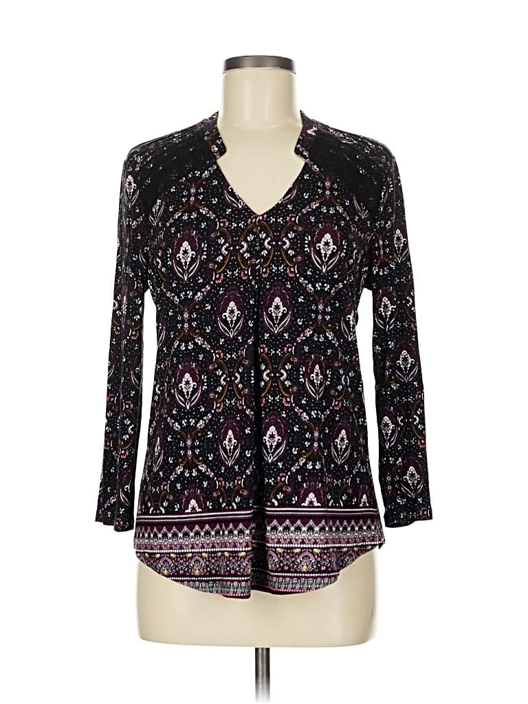 Pre-owned Daniel Rainn 3/4 Sleeve Blouse In Black