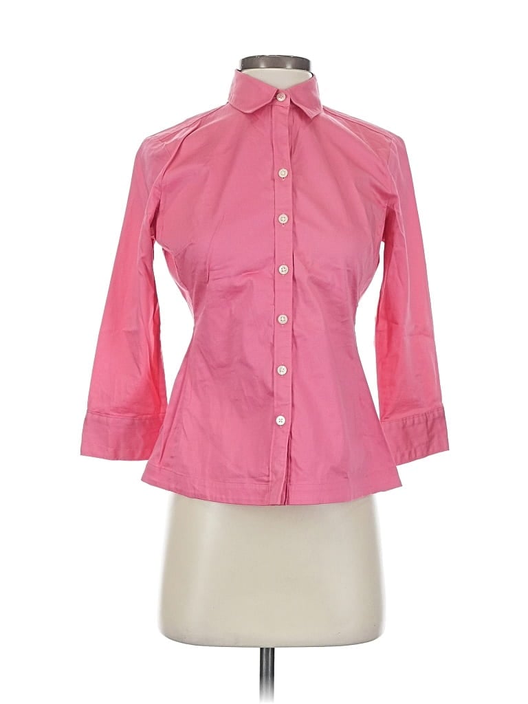 Pre-owned Banana Republic 3/4 Sleeve Button Down Shirt In Pink
