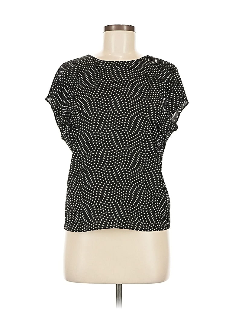 Pre-owned Express Short Sleeve Top Black Square Neckline Tops