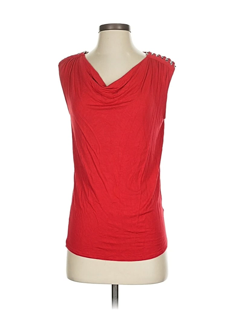 Click to view more detailed imagery on our partner's website Pre-owned Michael Michael Kors Sleeveless Top Red Cowl Neck Tops