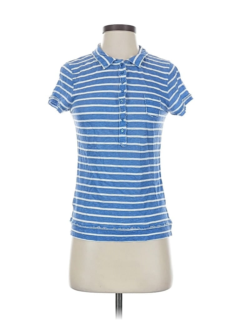 Pre-owned Escales Paris Short Sleeve Polo Shirt In Blue