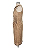 David Meister 100% Polyester Tweed Tan Gold Cocktail Dress Size 2 - photo 5