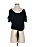 Material Girl 100% Polyester Black Short Sleeve Top Size XS - photo 1