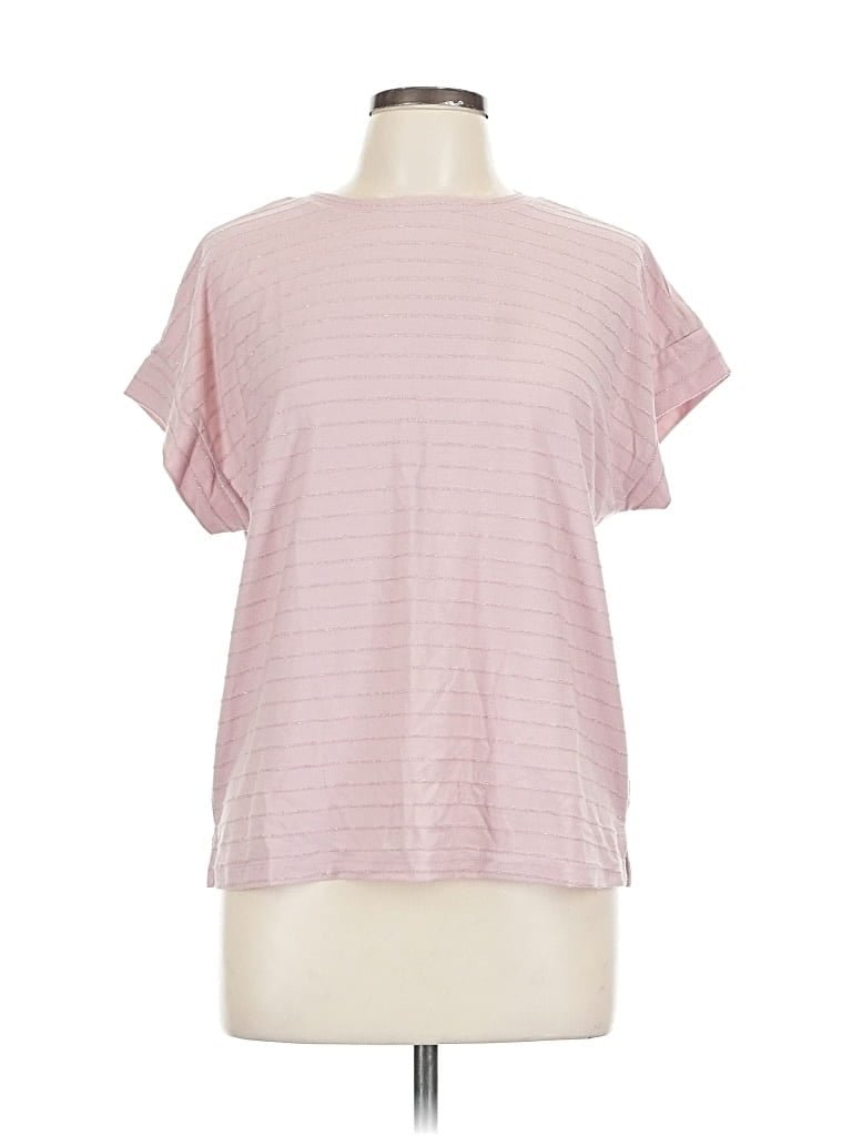 Pre-owned Ellen Tracy Short Sleeve T-shirt In Pink