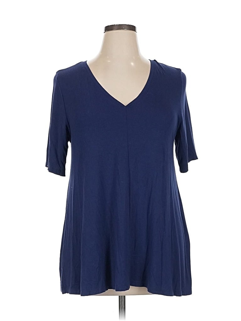 LANE BRYANT Pre-owned Short Sleeve T-shirt In Blue