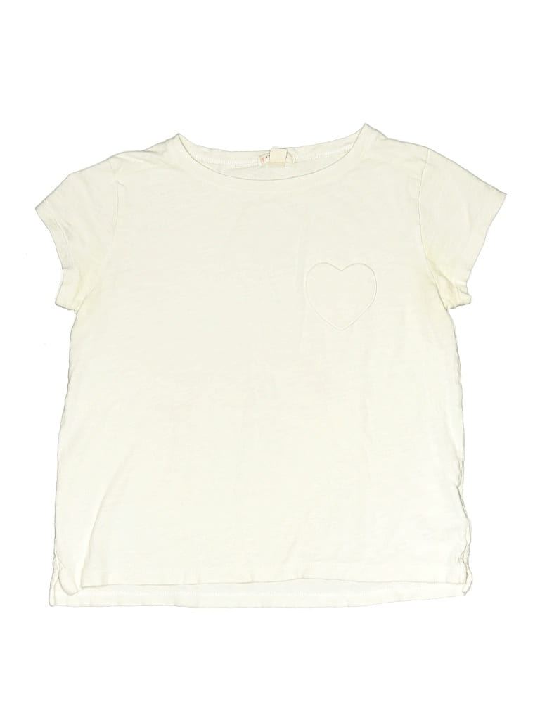 Pre-owned Crewcuts Kids' Short Sleeve T-shirt In White