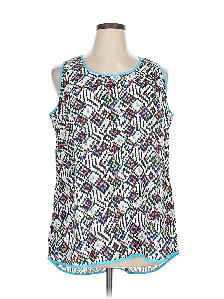 DANIEL RAINN Pre-owned Sleeveless Blouse In Blue
