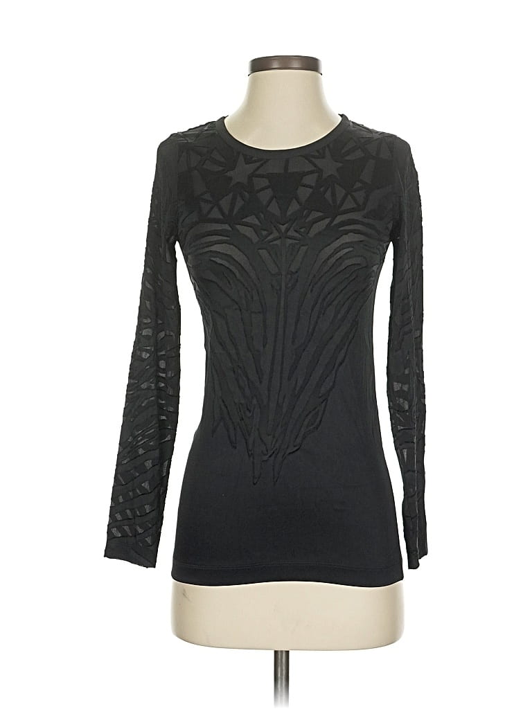 IRO Pre-owned Long Sleeve Top Black Keyhole Neckline Tops