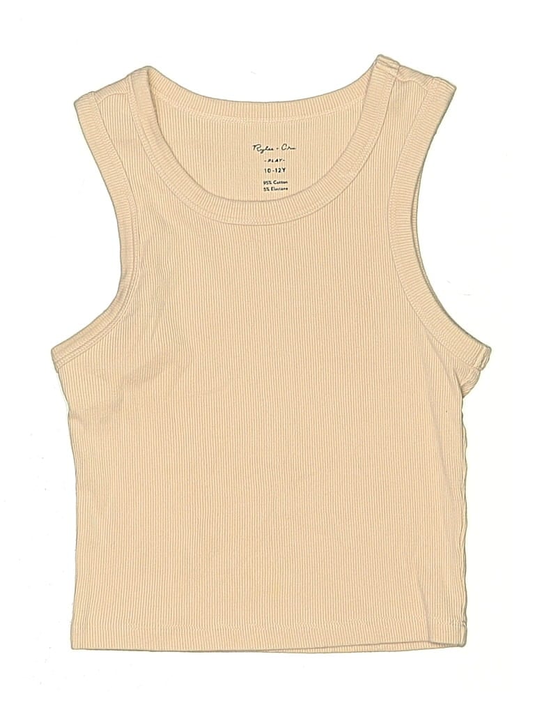 Pre-owned Rylee + Cru Kids' Sleeveless T-shirt In Brown