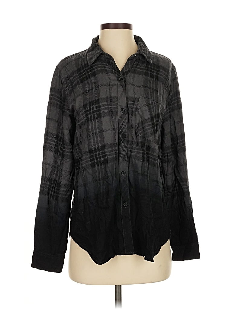 Pre-owned Rails Long Sleeve Button Down Shirt In Black