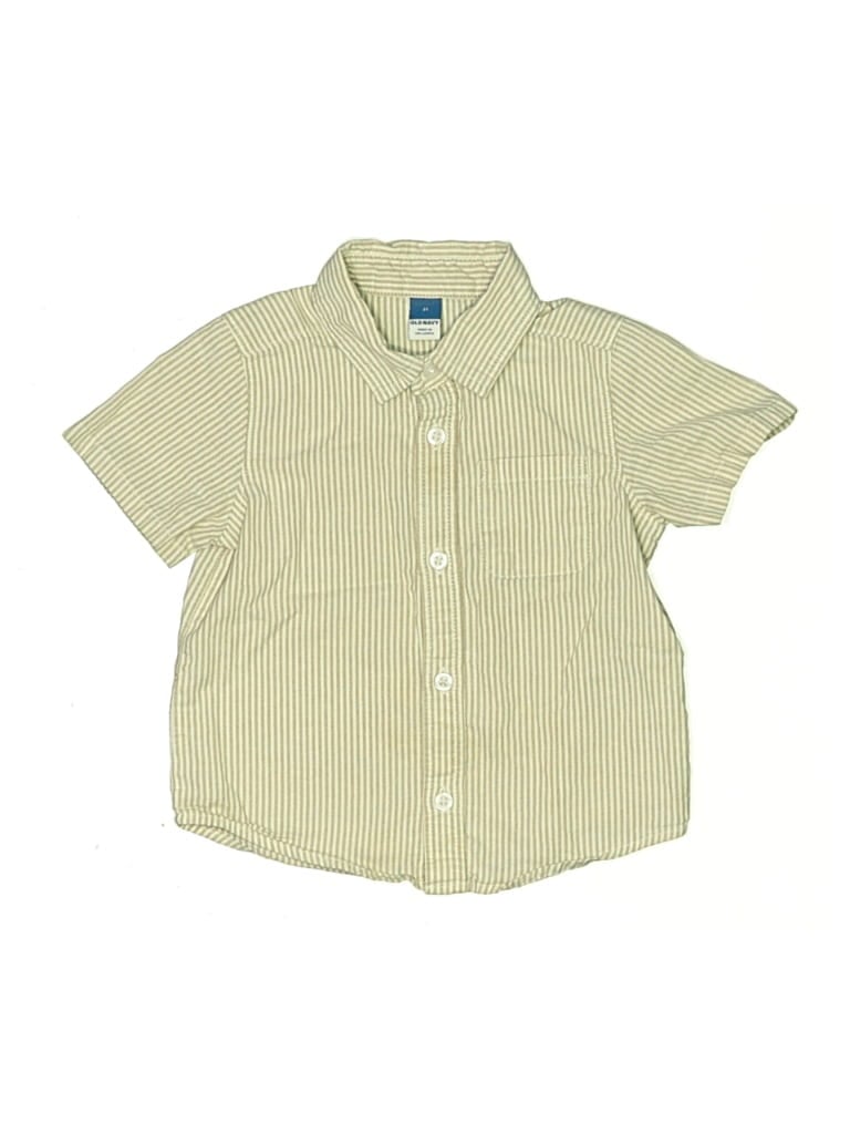 Pre-owned Old Navy Kids' Short Sleeve Button Down Shirt In Yellow
