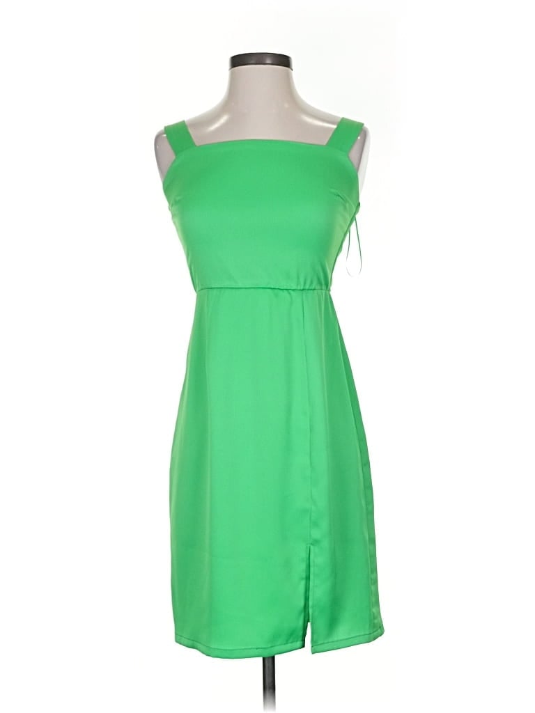 Blue Rain Cocktail Dress In Green