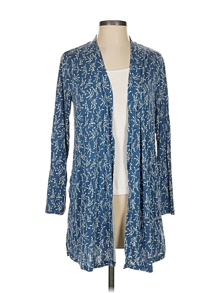 Pre-owned Lands' End Cardigan Sweater In Blue