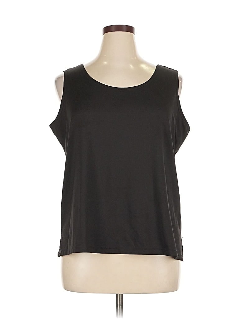 Pre-owned Susan Graver Sleeveless Blouse In Black