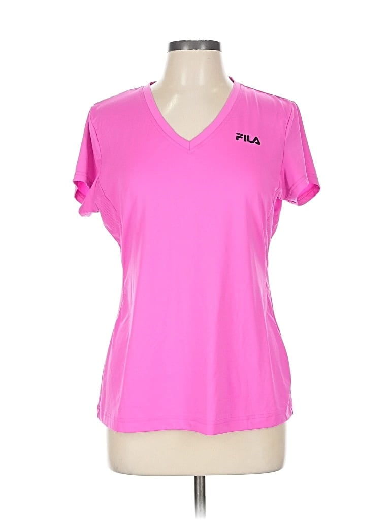 Pre-owned Fila Sport Active T-shirt In Pink