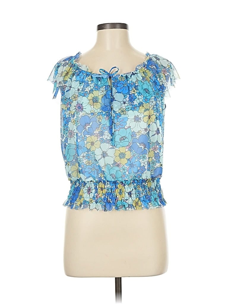 Pre-owned Fortune + Ivy Sleeveless Blouse In Blue