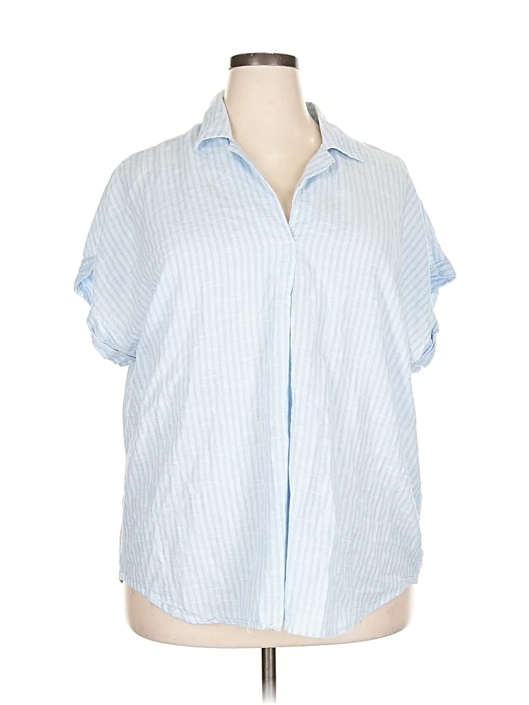 Pre-owned Da-sh Short Sleeve Blouse In Blue
