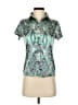 GGblue Paisley Teal Short Sleeve Blouse Size S - photo 1
