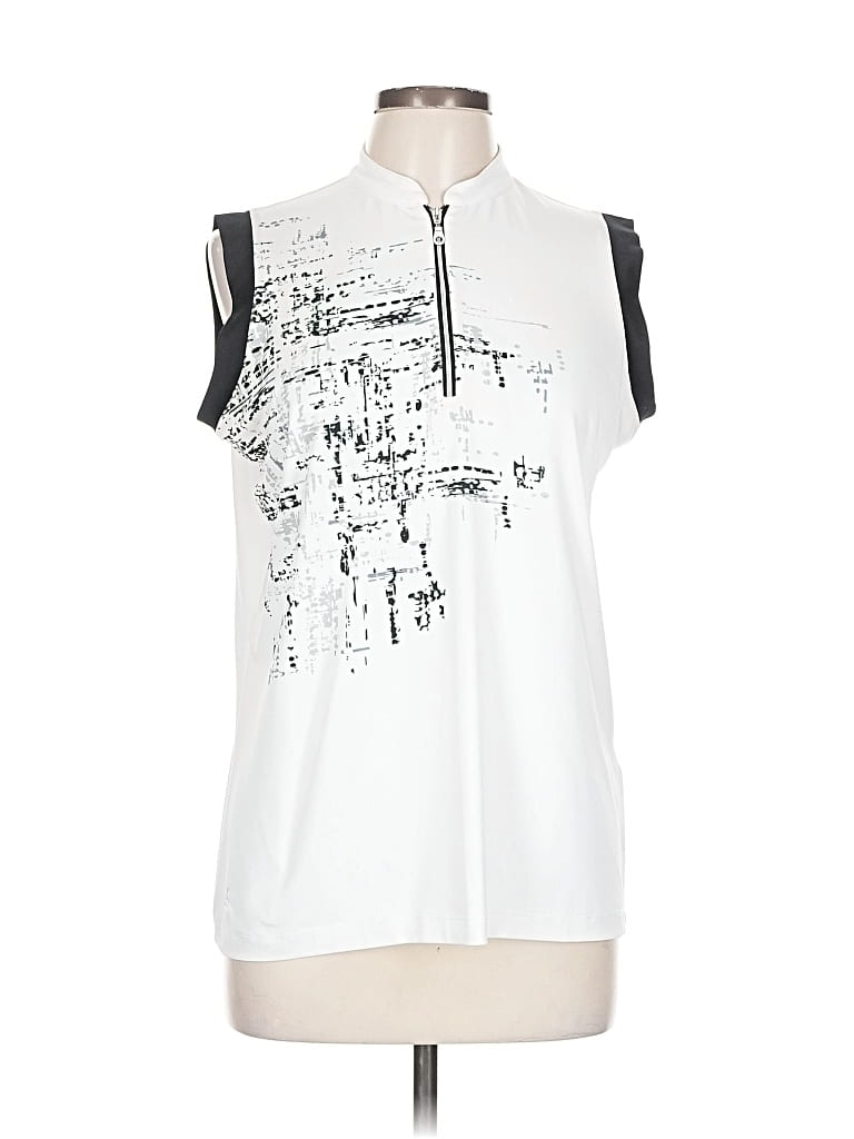 Pre-owned Kate Lord Sleeveless Blouse In White