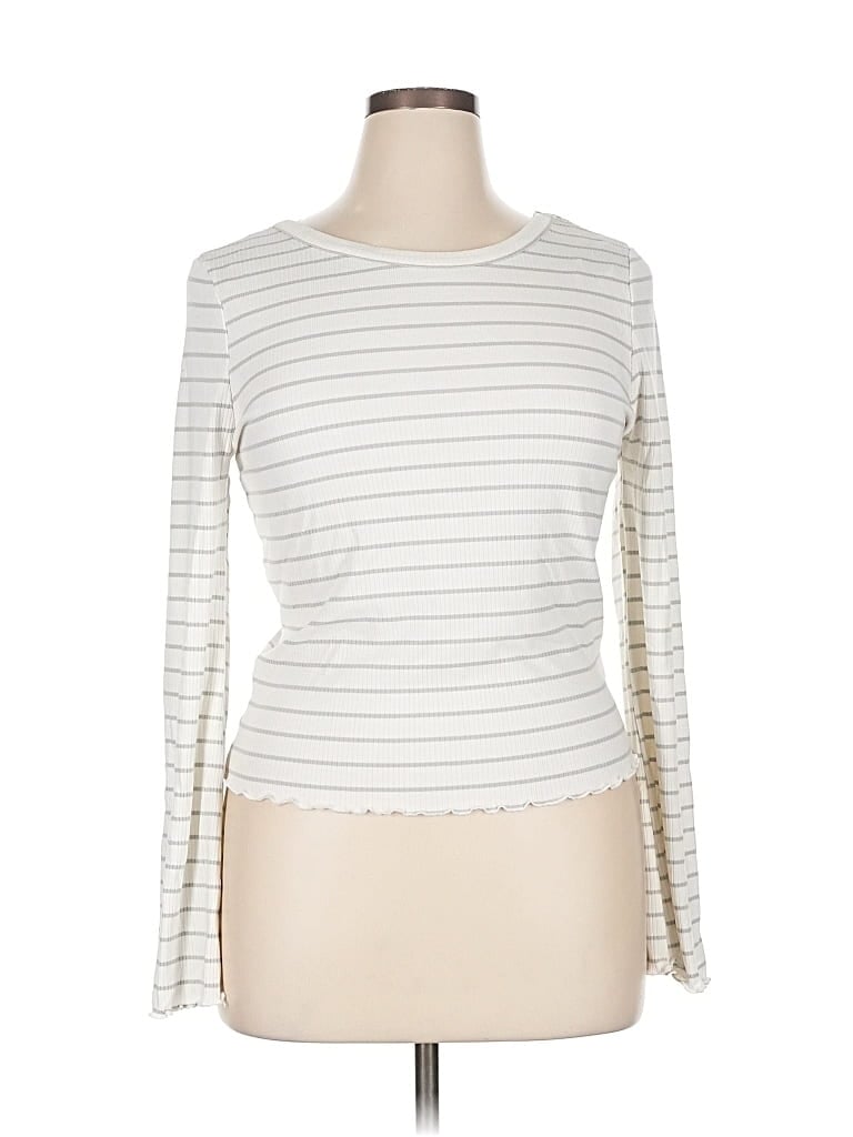 Pre-owned American Rag Cie Long Sleeve T-shirt In White