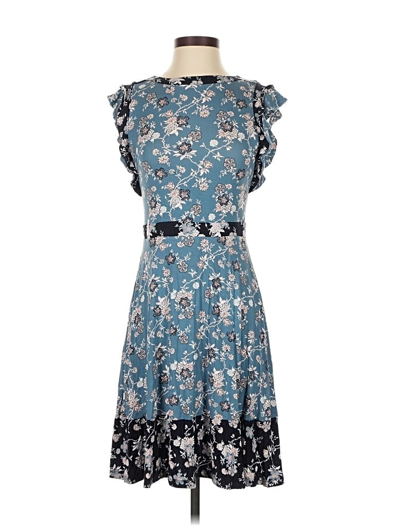 Pre-owned Ann Taylor Loft Casual Dress In Blue