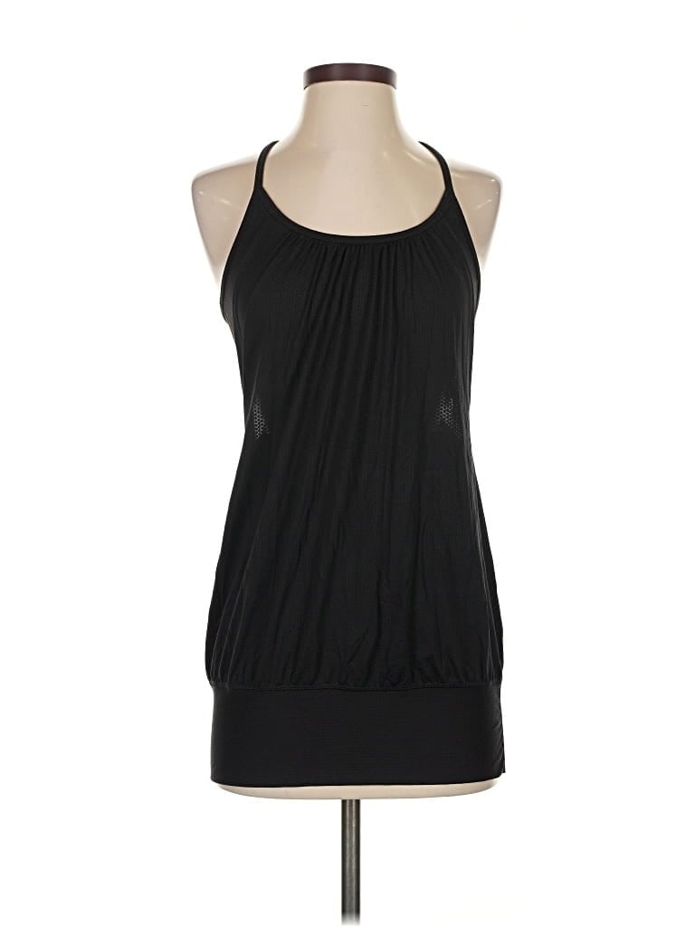 Pre-owned Lululemon Athletica Tank Top Black Halter Neckline Tops