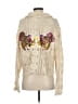 Judith March Graphic Ivory Cardigan Size S - photo 2