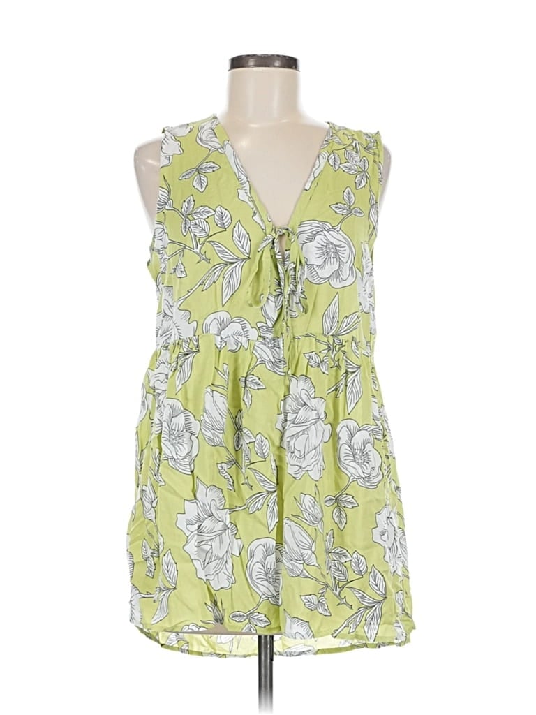 C&C CALIFORNIA Pre-owned Sleeveless Blouse In Green