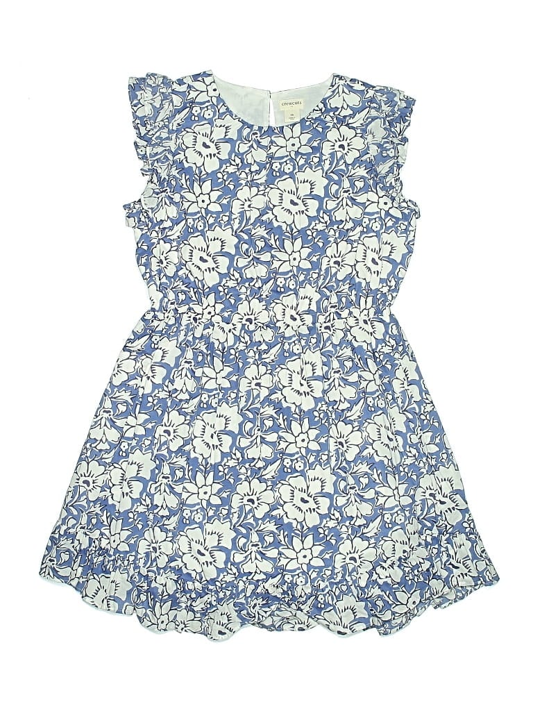 Pre-owned Crewcuts Outlet Kids' Dress In Blue