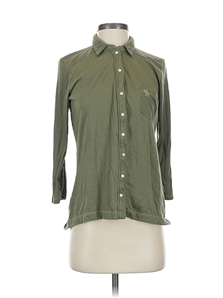 Click to view more detailed imagery on our partner's website Pre-owned Abercrombie & Fitch Long Sleeve Button Down Shirt In Green