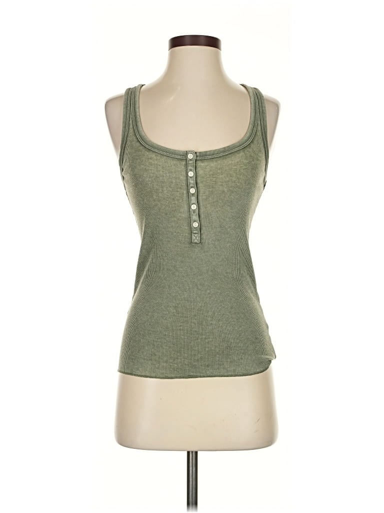 Pre-owned Aerie Tank Top Green Sweetheart Neckline Tops