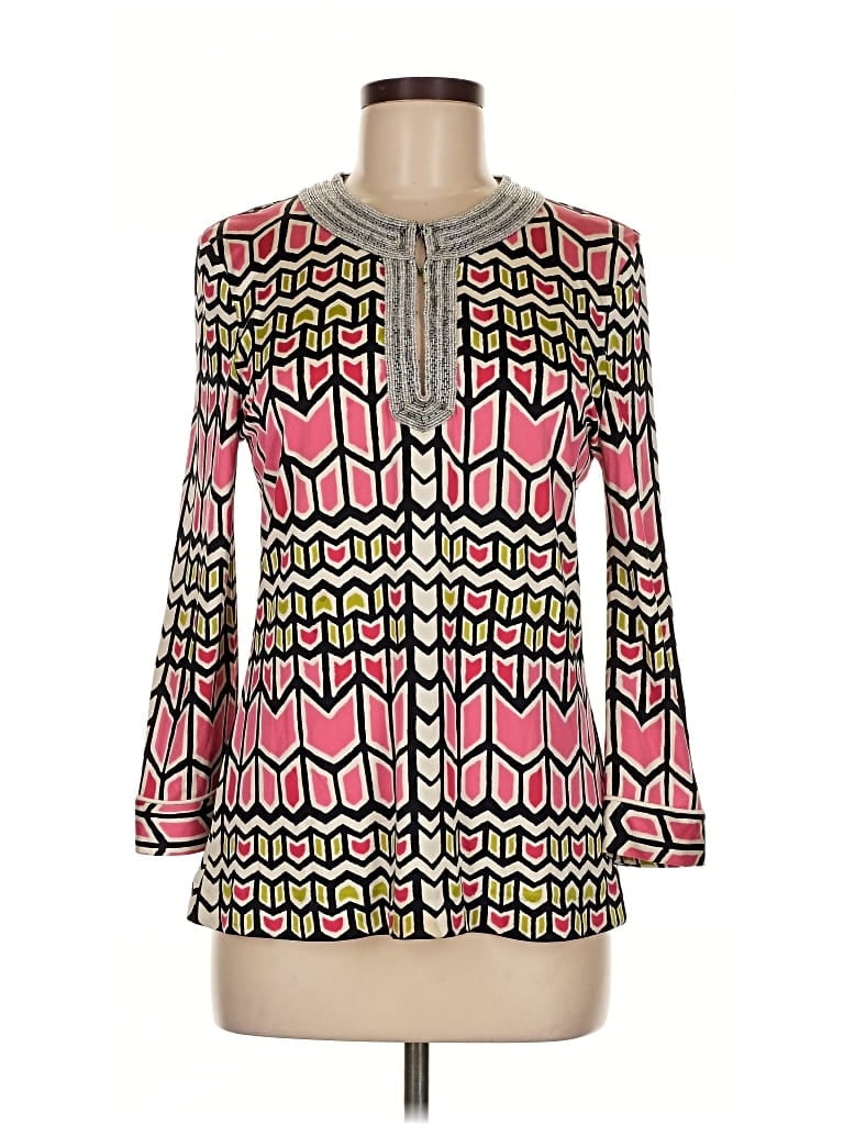 Pre-owned Tory Burch Long Sleeve Blouse In Pink