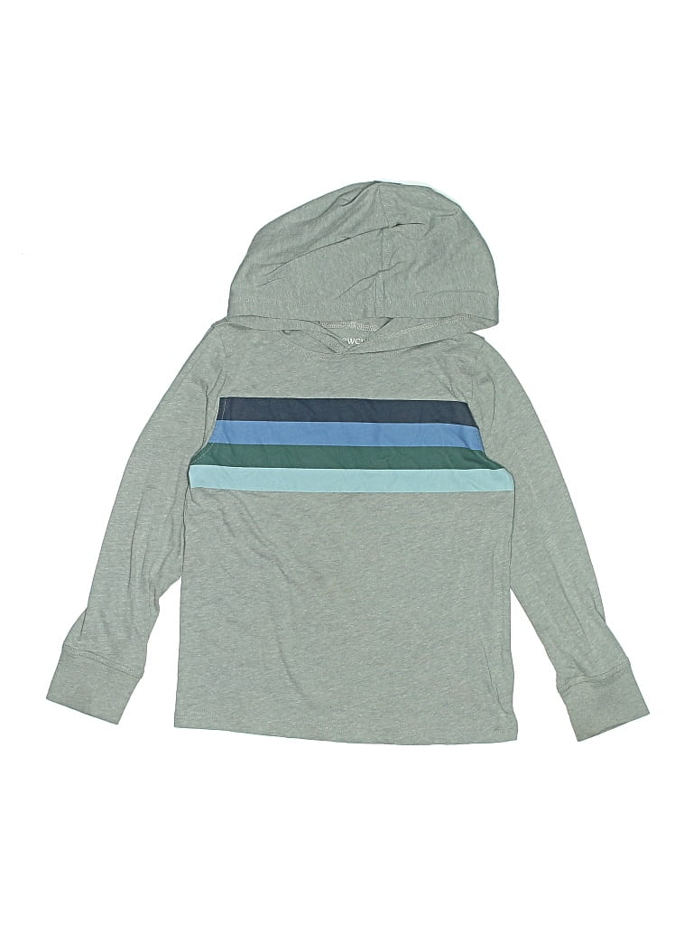 Pre-owned Crewcuts Outlet Kids' Pullover Hoodie In Green